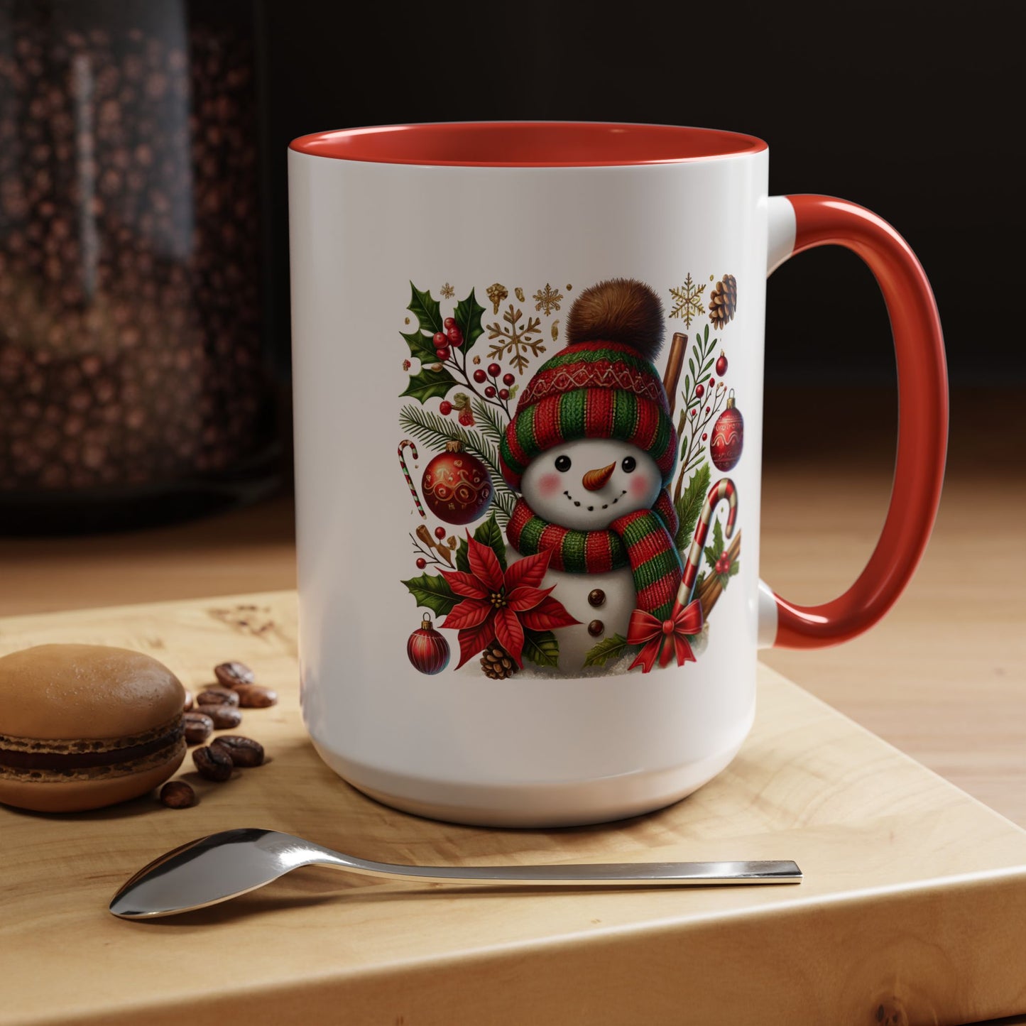 Christmas Mug - Red and Green Snowman