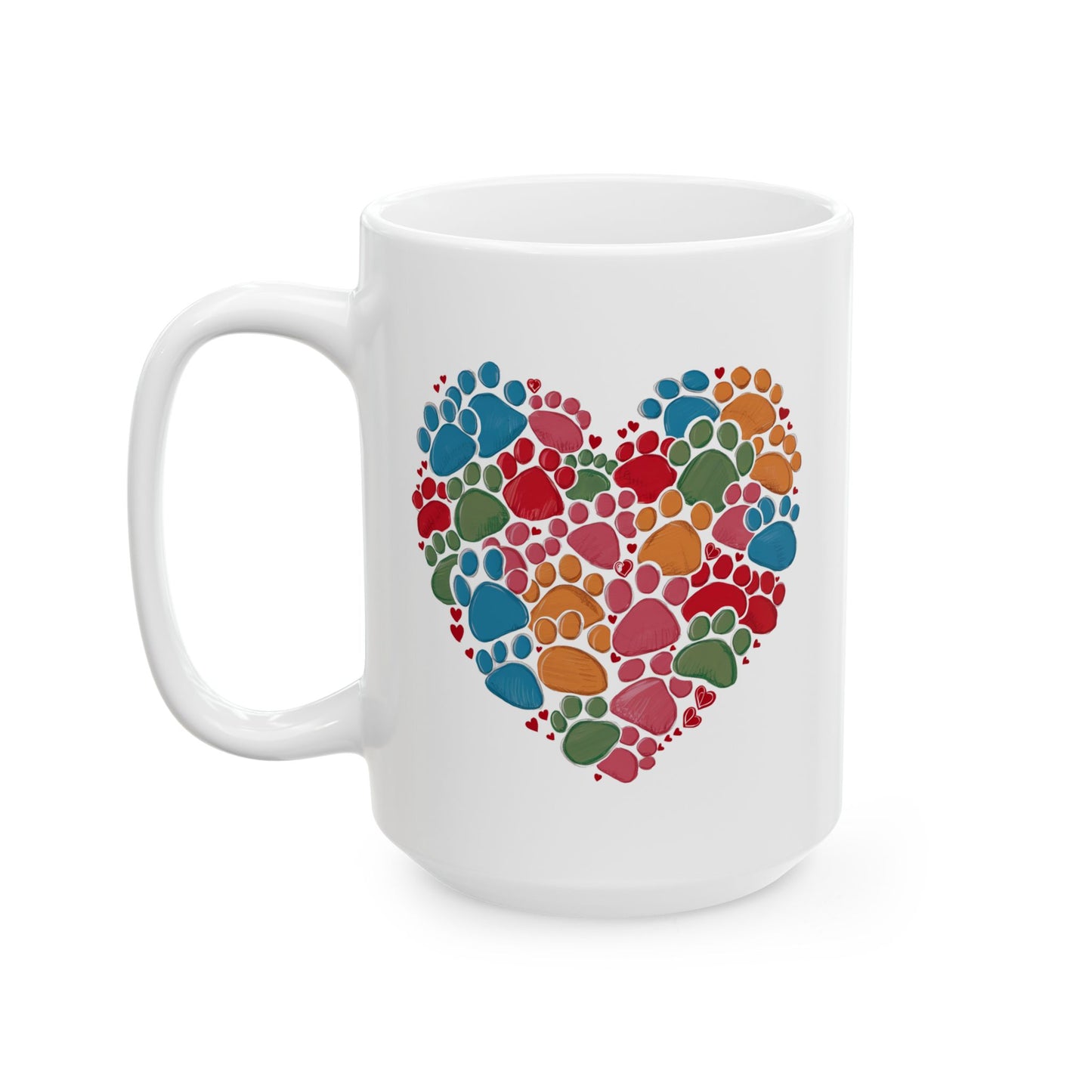 Animal Mug - Dog Paws Heart
