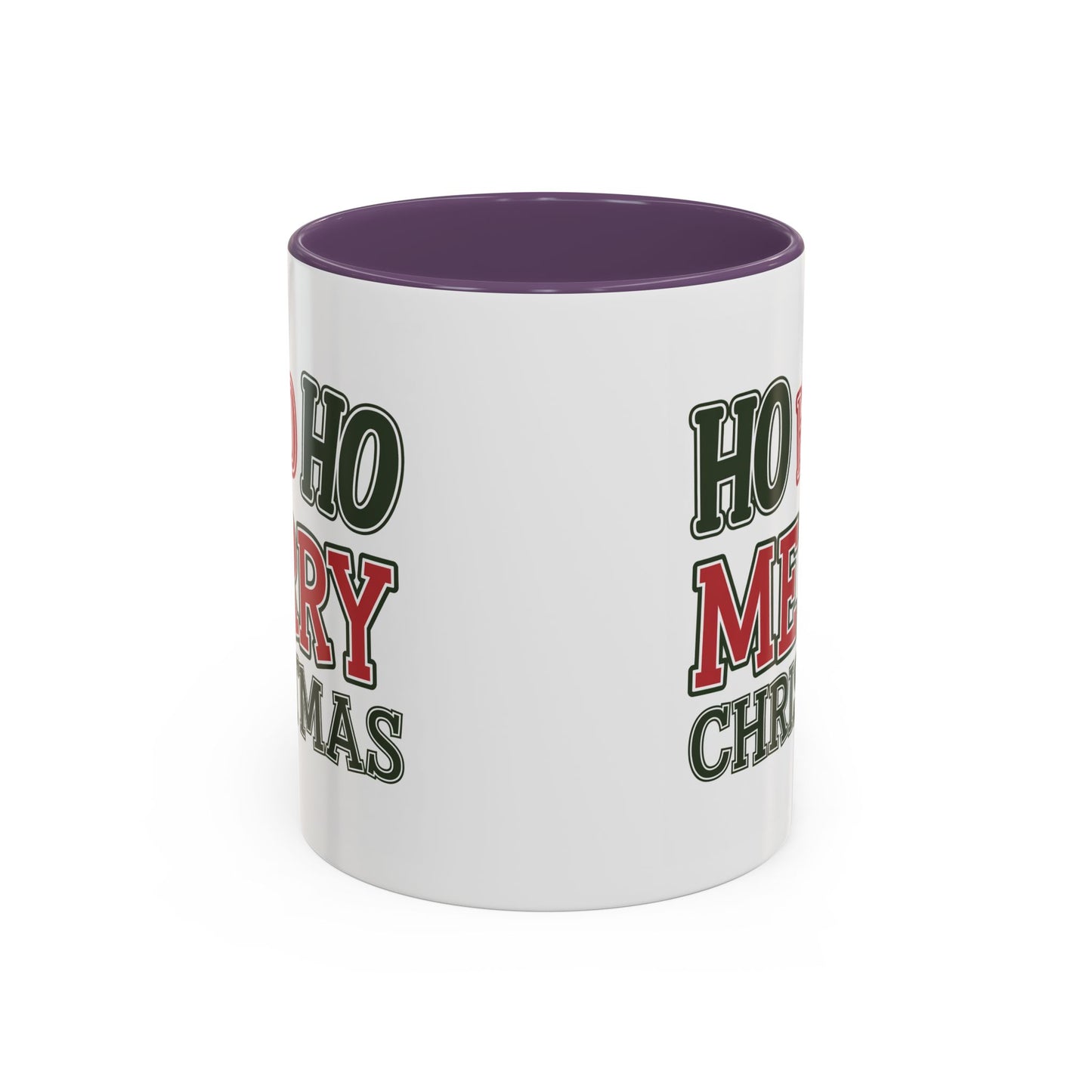 Christmas Mug - Ho Ho Ho Merry Christmas Green & Red Text