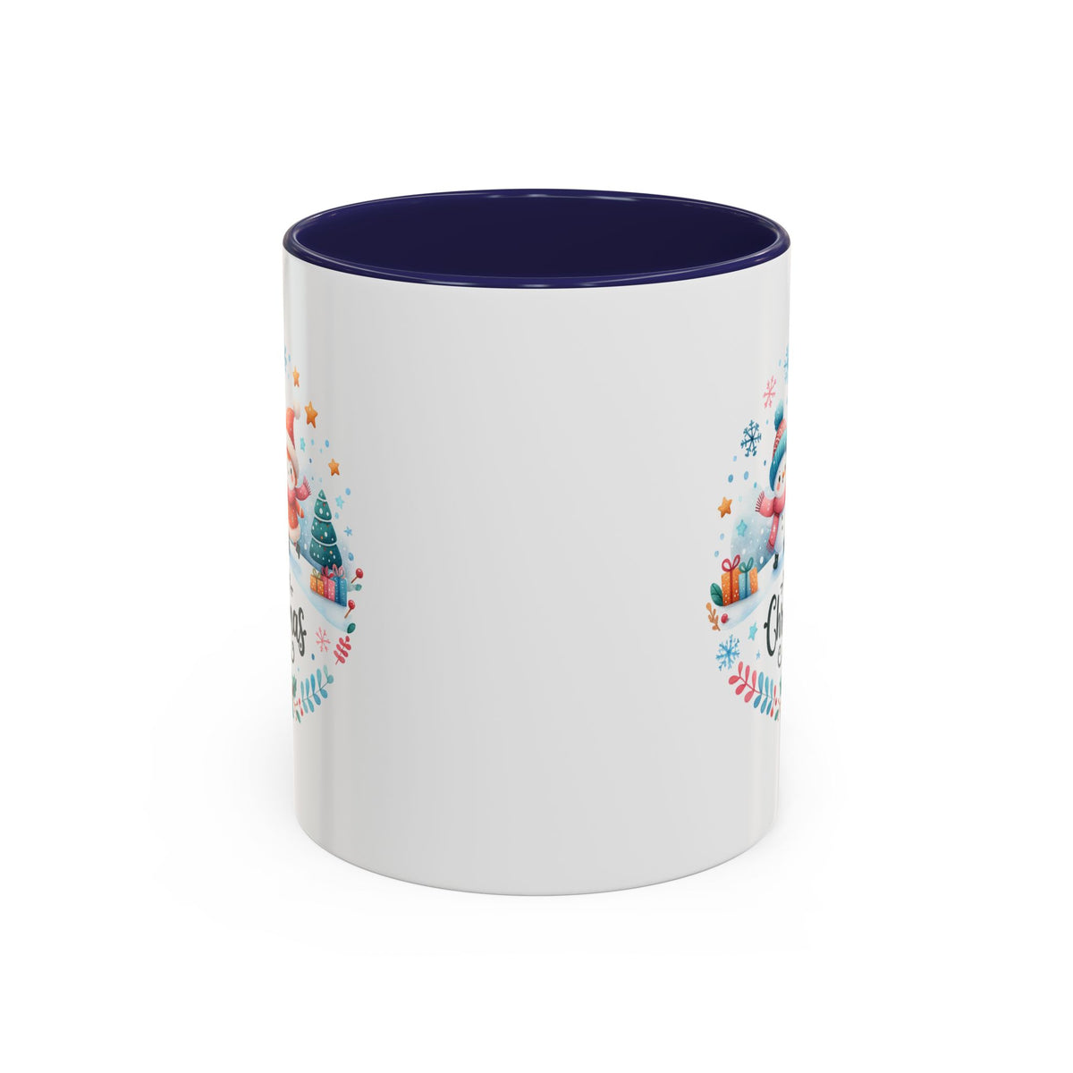 Chistmas Mug - Merry Christmas Snowman and Snowlady