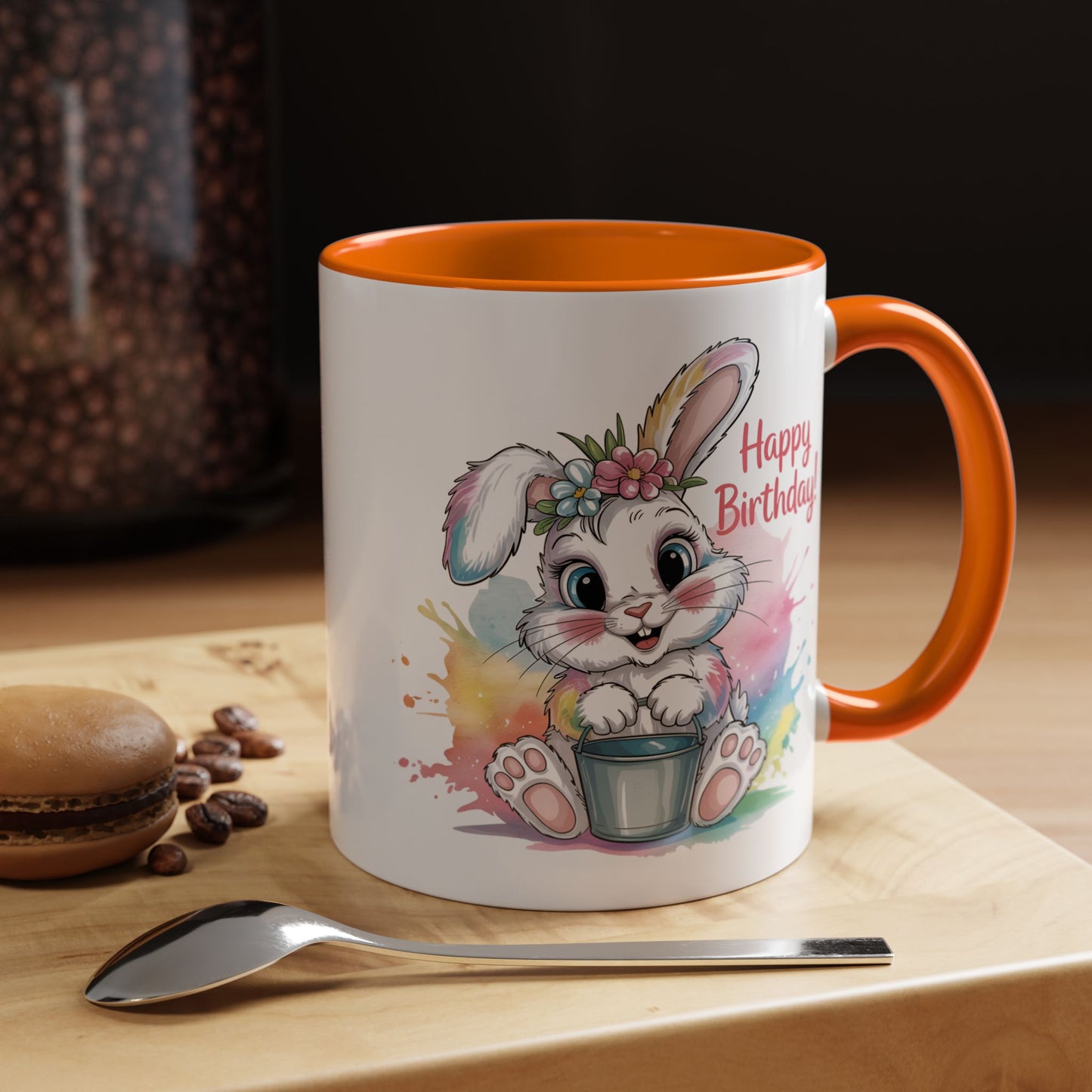 Birthday Mug - Happy Birthday Cute Bunny
