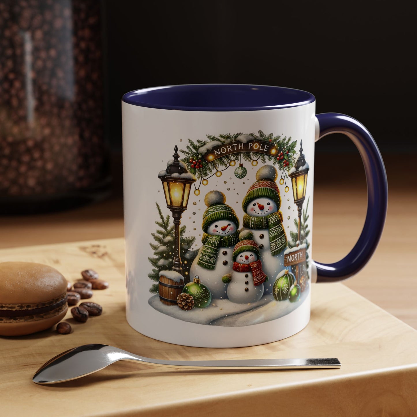 Christmas Mug - Green Snowman Family