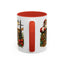 Christmas Mug - Merry Christmas Gold Text Santa Point Ornaments