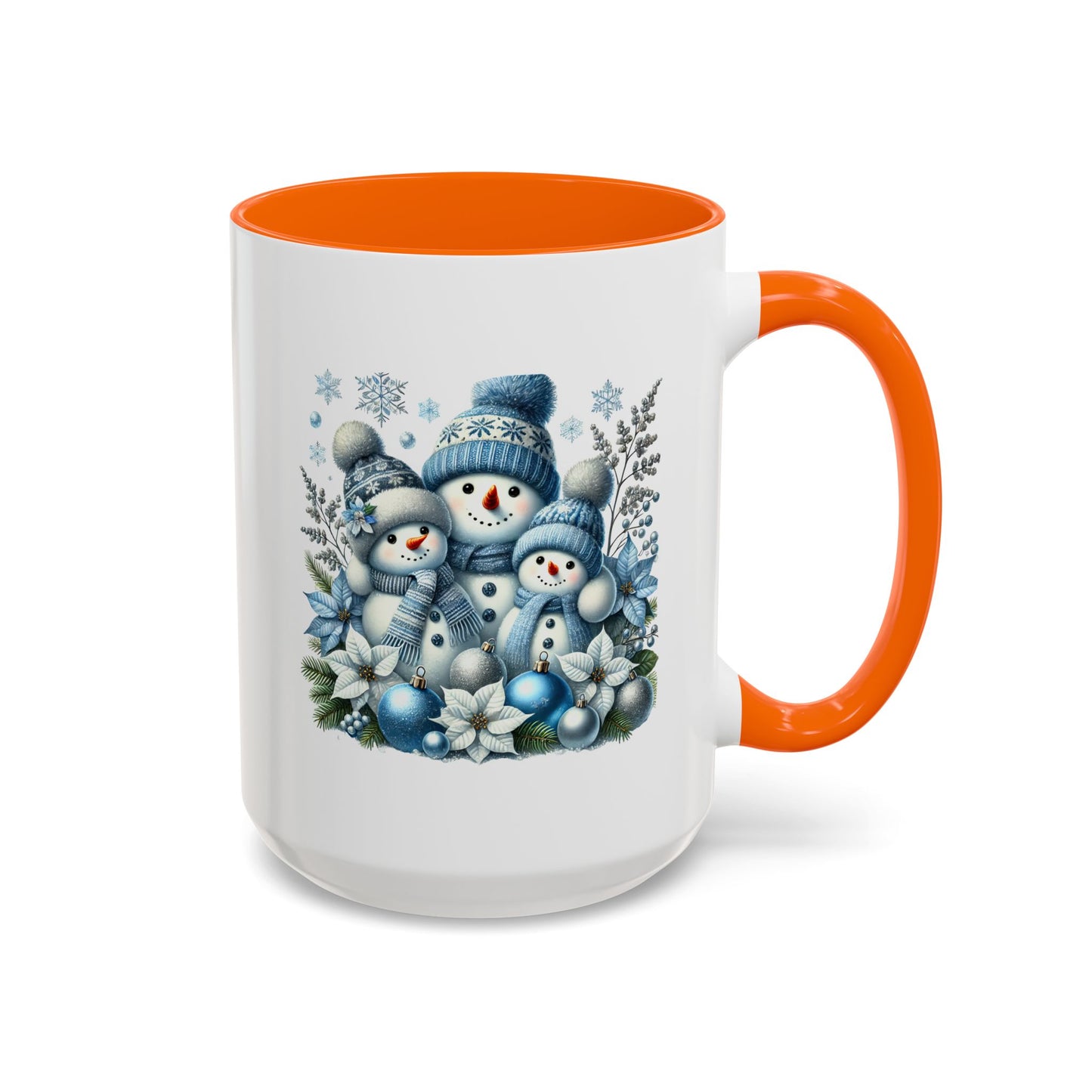 Christmas Mug - Blue Snowman Family
