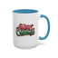 Christmas Mug - Merry Christmas Red & Green Text Mistletoe