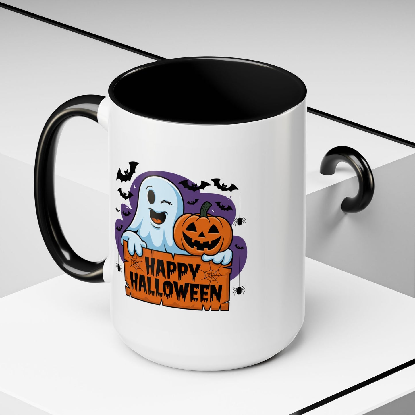 Halloween Mug - Winking Ghost With Pumpkin