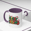 Christmas Mug - Merry Christmas Green Yellow & Red Text Hats