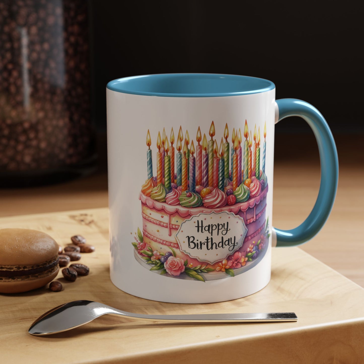 Birthday Mug - Happy Birthday Large Cake With...
