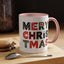 Christmas - Merry Christmas Black Red Green Patterned Text