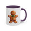 Christmas Mug - Gingerbread Man Green Bow