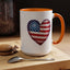 4th of July Mug - Heart American Flag