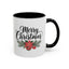 Christmas Mug - Merry Christmas Black Text Mistletoe