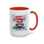 Christmas Mug - Merry Christmas Red Text Puppy Green Top 2