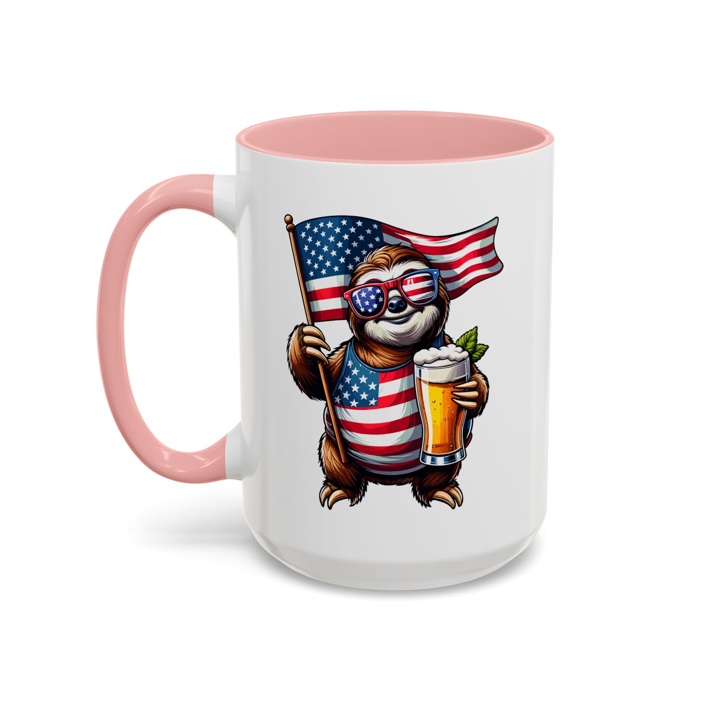 4th of July Mug - Merica Sloth