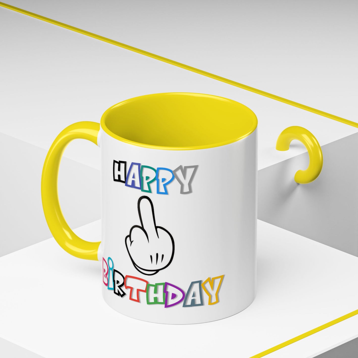Adult Mug - Happy Birthday Middle Finger