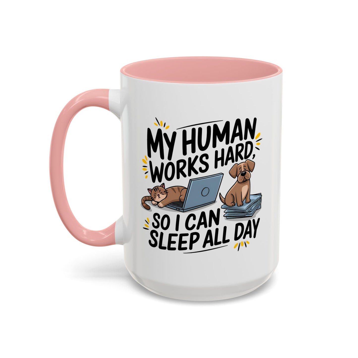 Animal Mug - My Human Works Hard