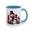 Christmas Mug - Burgundy Snowman Family