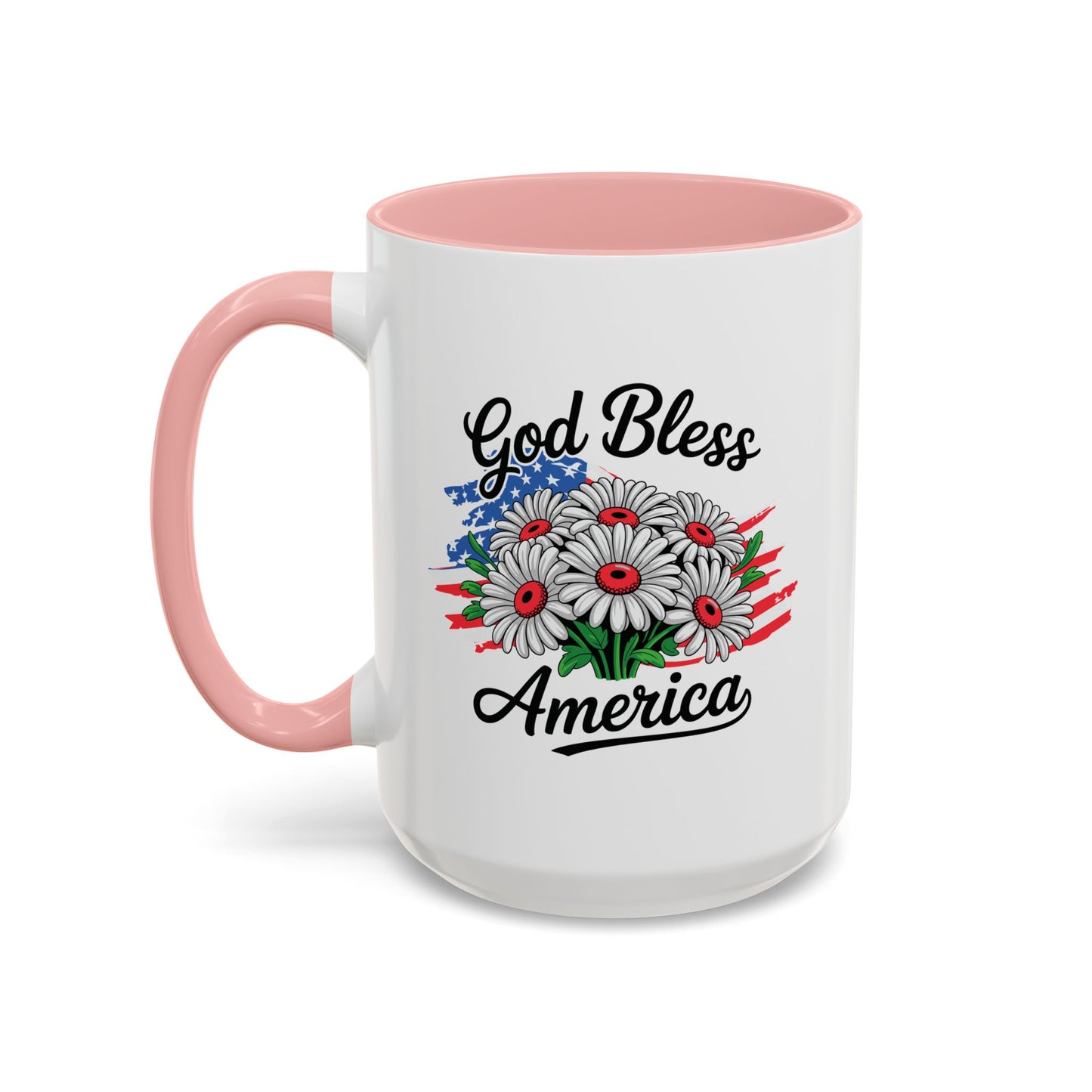4th of July Mug - God Bless America Daisies