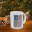 4th of July Mug - Loves Jesus & America Too Cross Flag