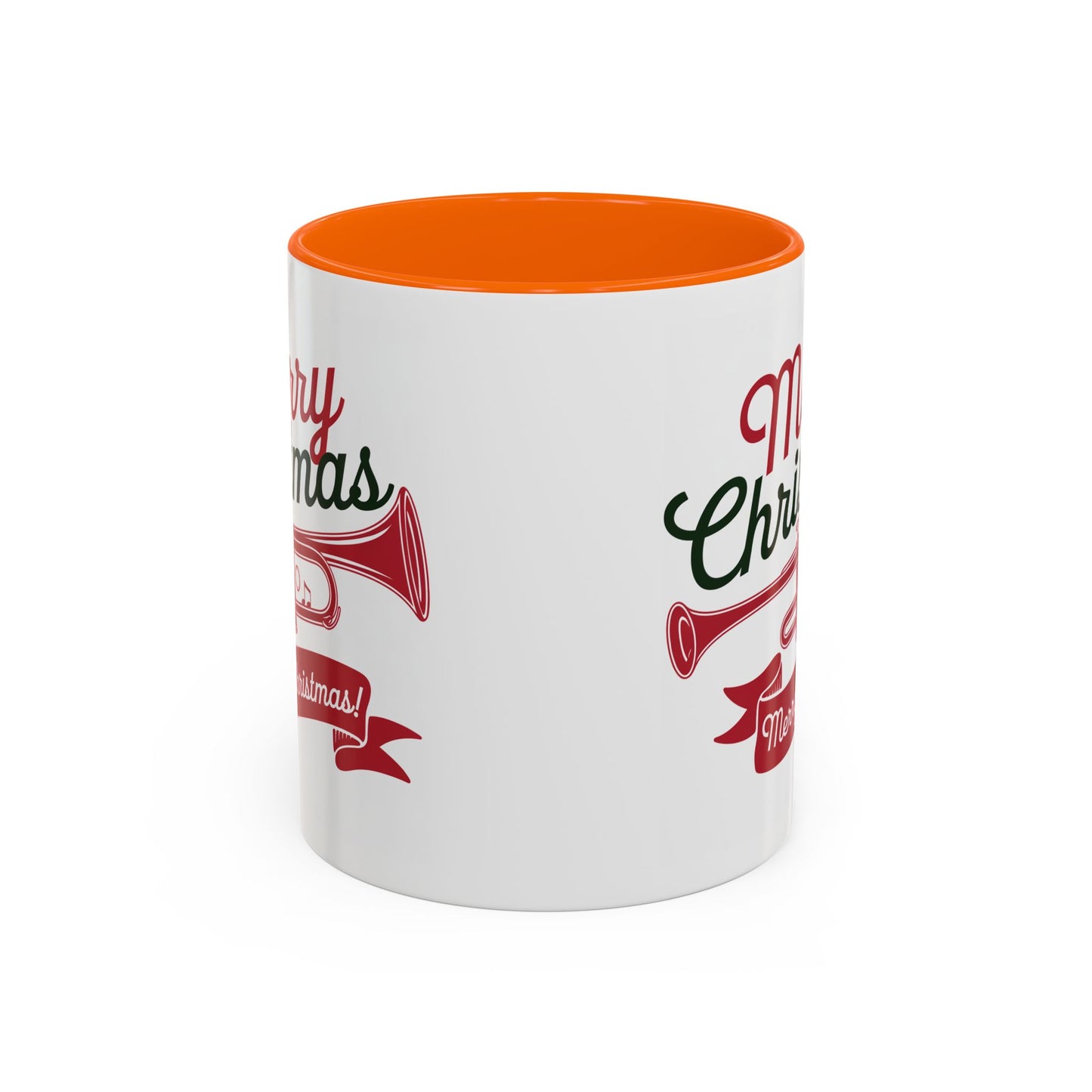 Christmas Mug - Red & Green Text Trumpet