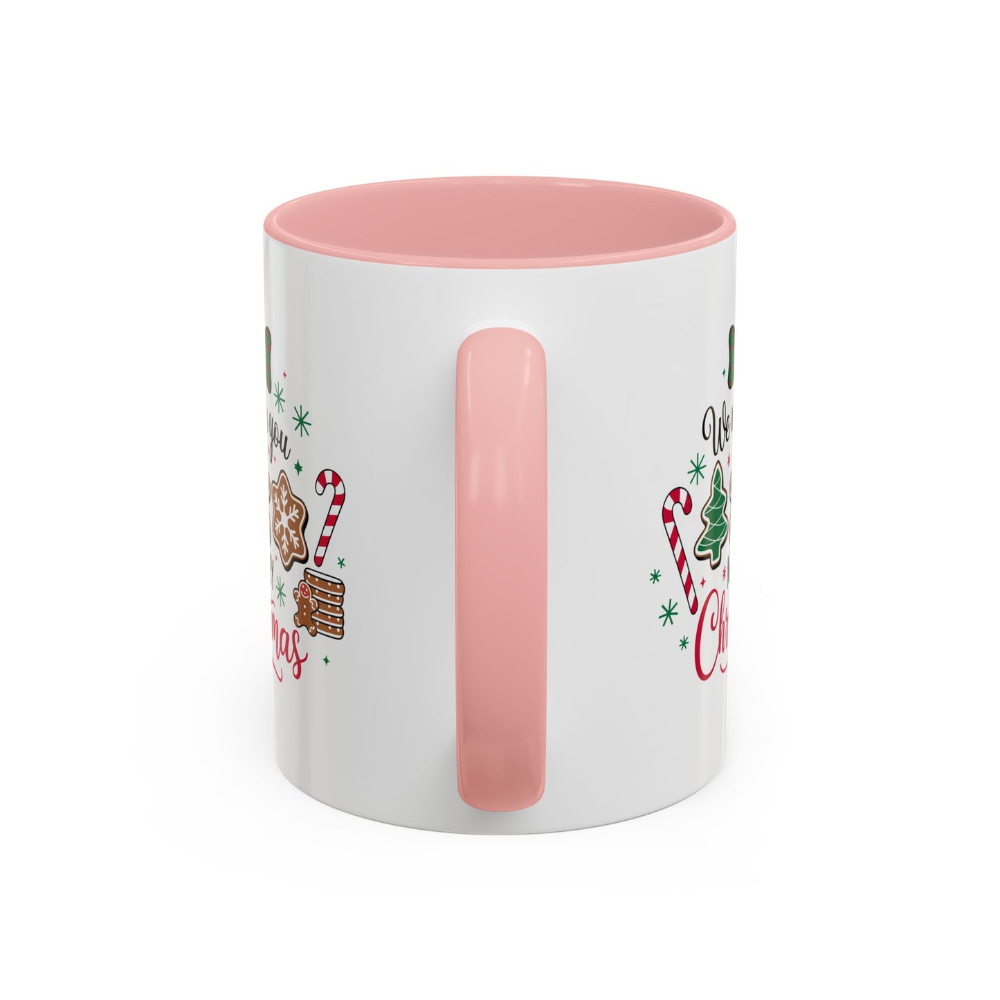 Christmas Mug - We Wish You a Merry Christmas Black & Red Text Cookies & Candy