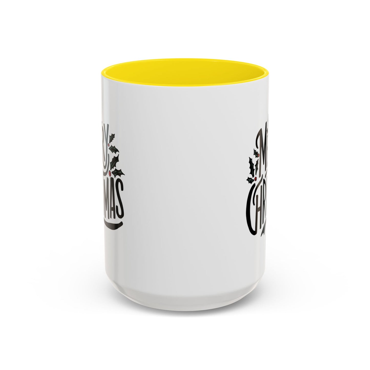 Christmas Mug - Merry Christmas Black Text Mistletoe