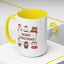 Christmas Mug - Merry Christmas Red & Green Text Santa Cute Animals
