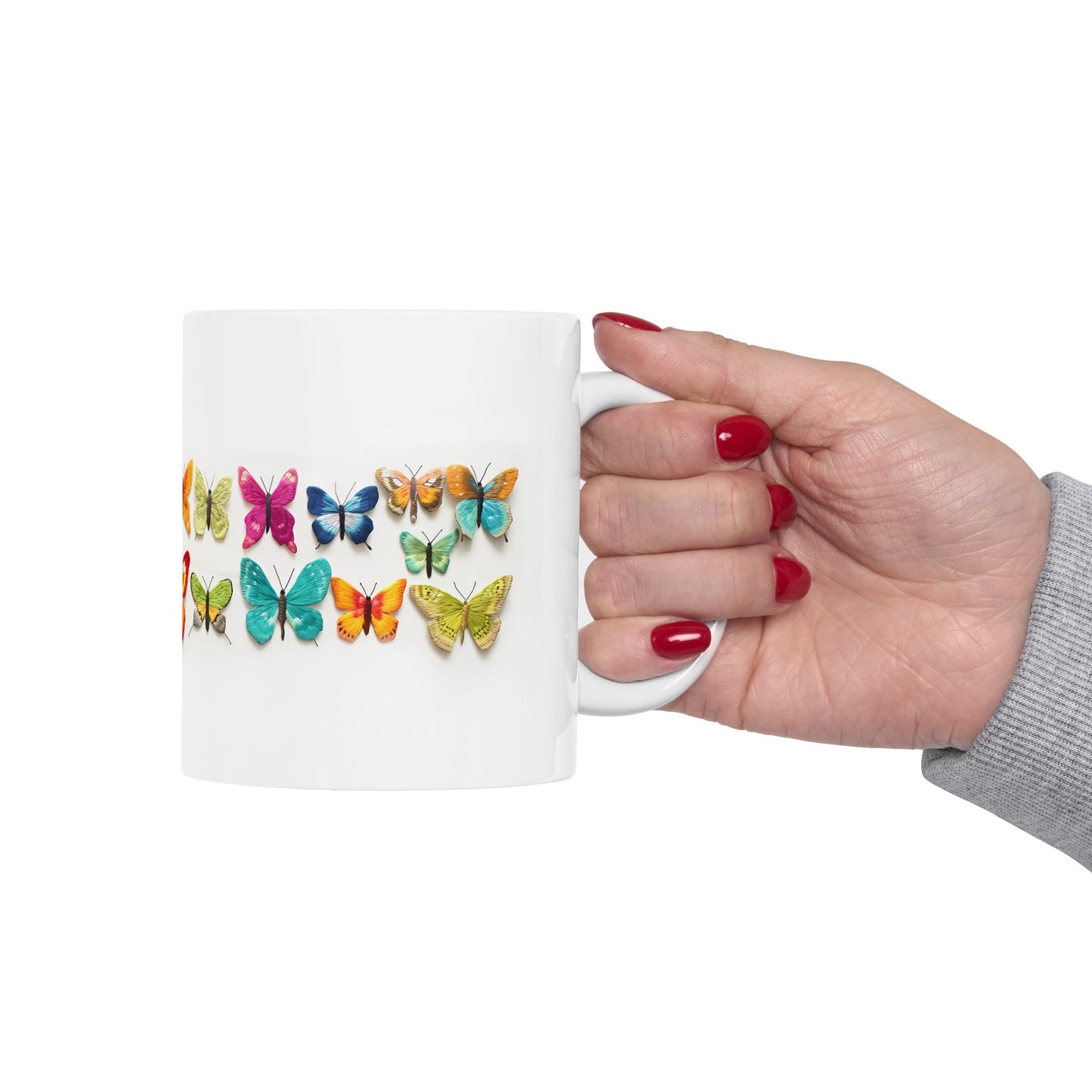 Artistic Mug - Felted Butterflies