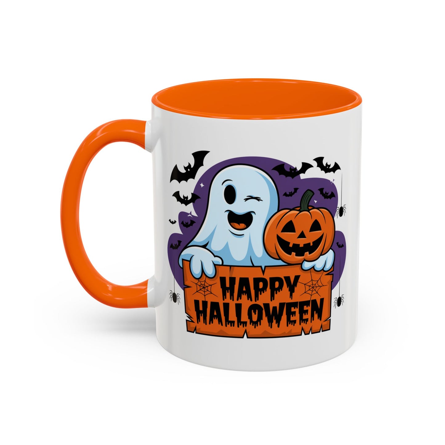 Halloween Mug - Winking Ghost With Pumpkin