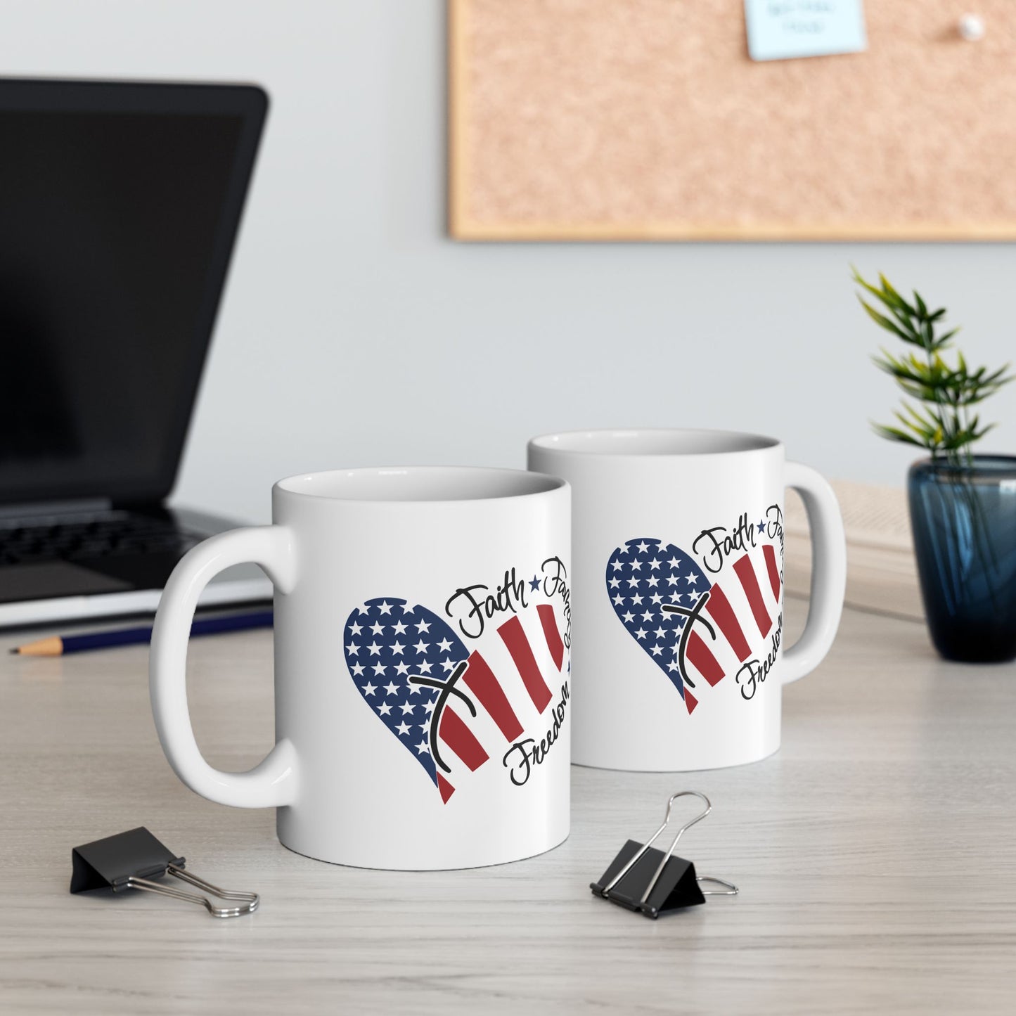 Religious Mug - Faith Family Freedom