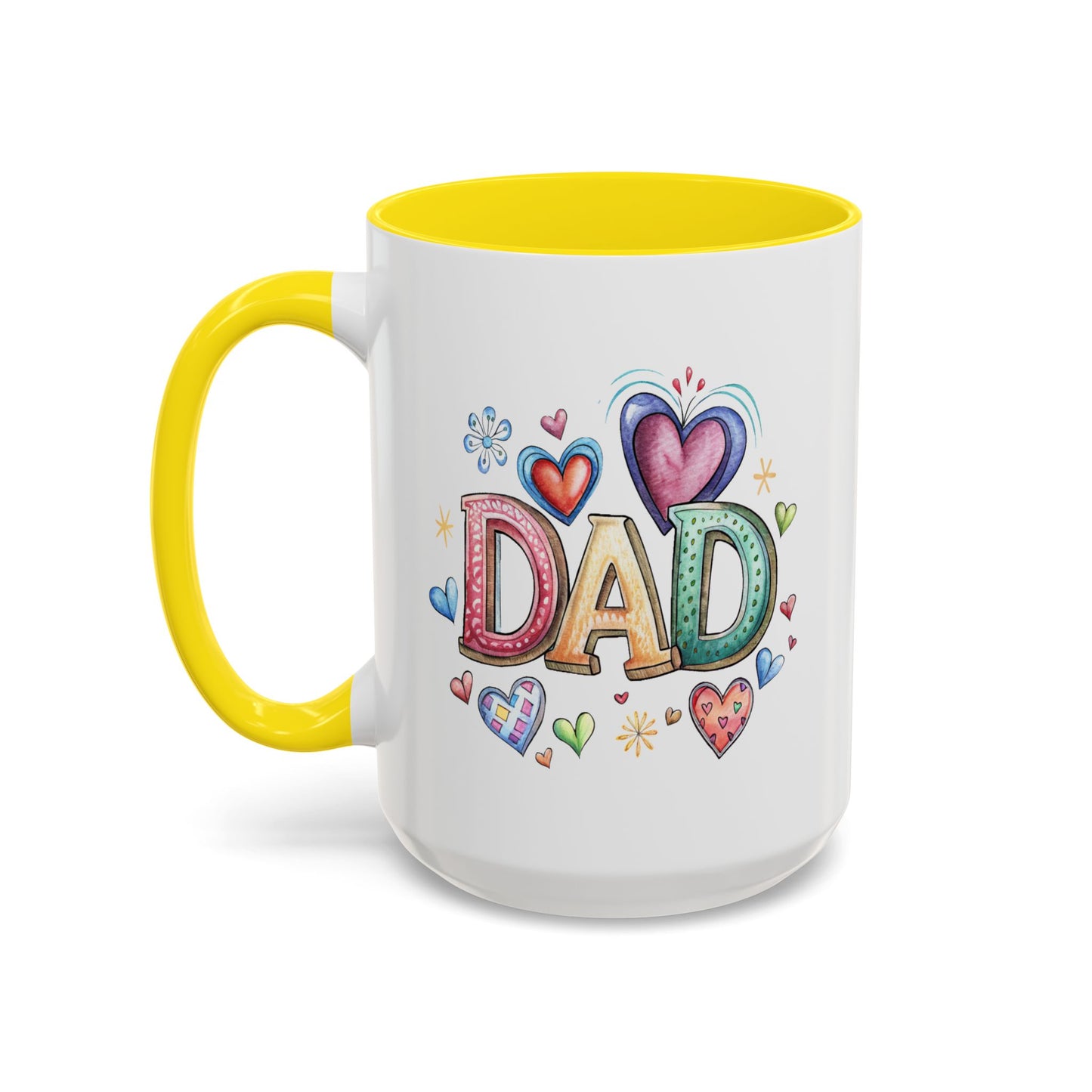 Father's Day Mug - Dad Hearts
