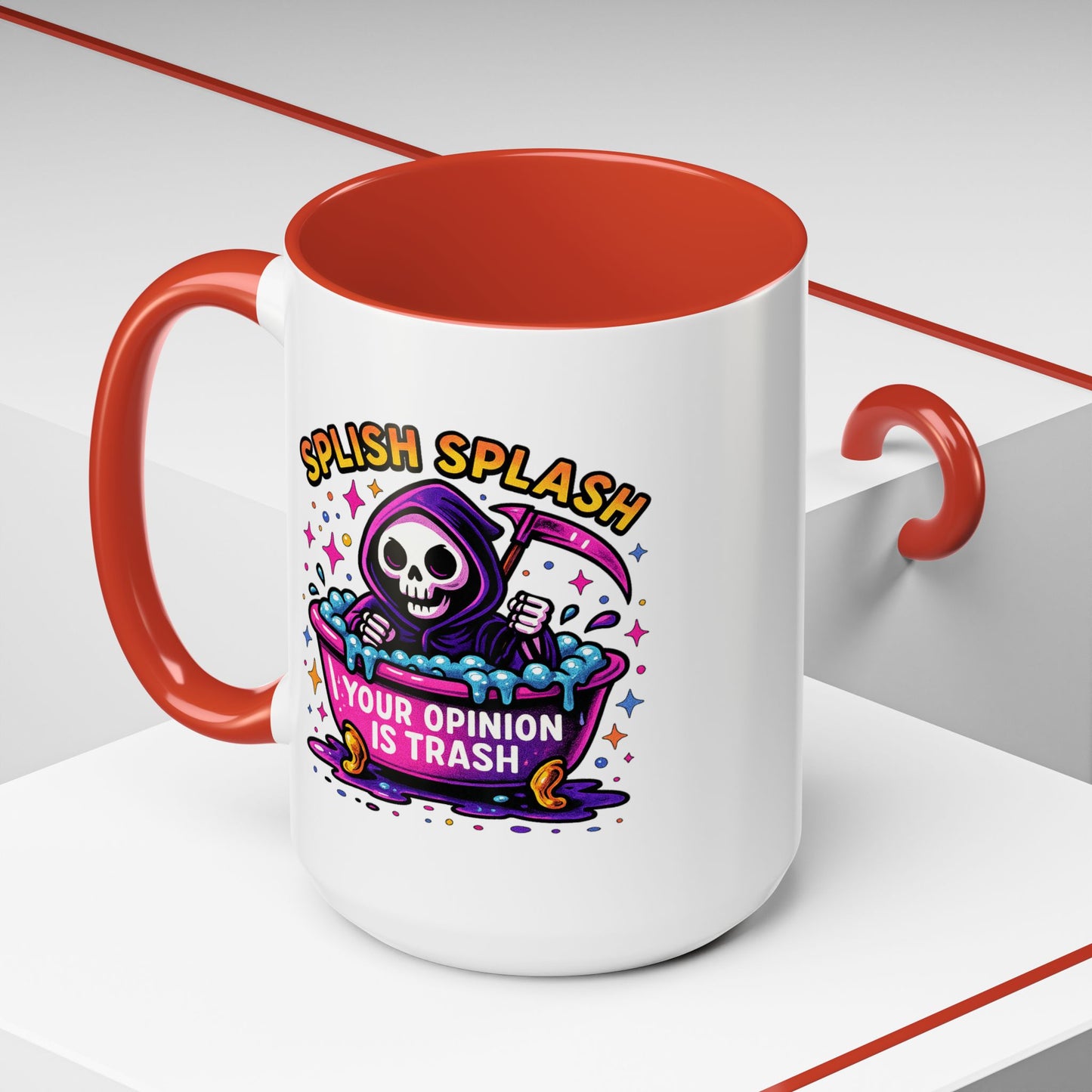 Humor Mug - Splish Splash Your Opinion is Trash