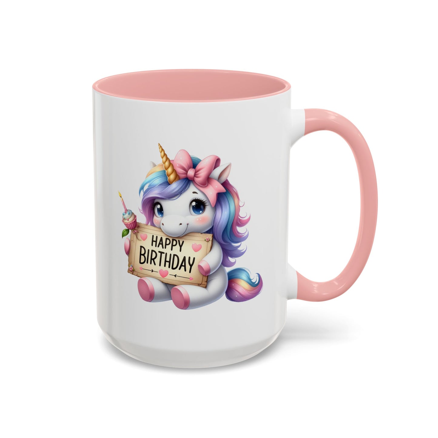 Birthday Mug - Girl Unicorn Happy Birthday Sign