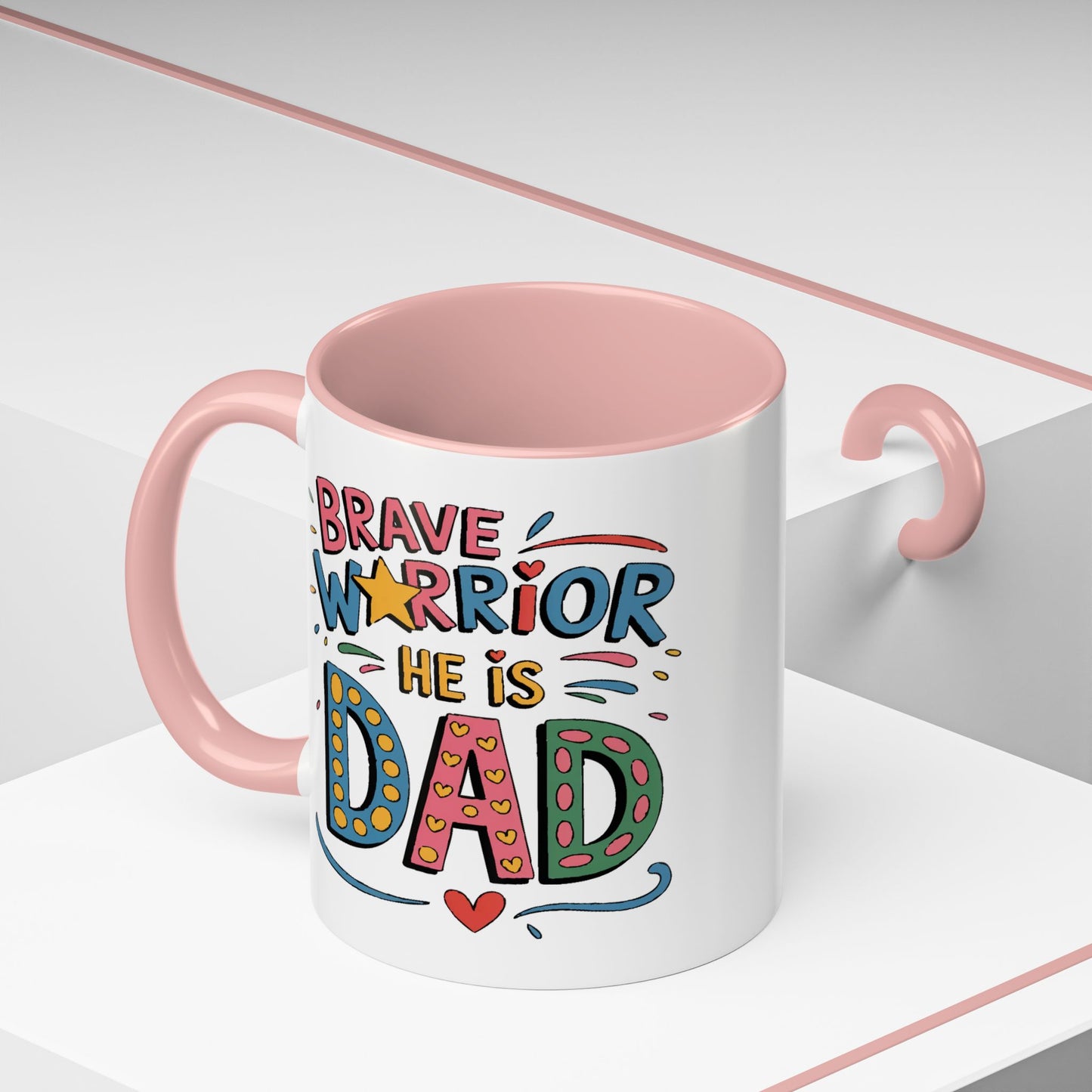 Father's Day Mug - Dad Brave Warrior