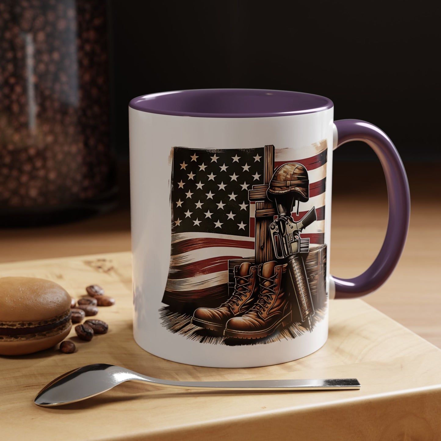 4th of July Mug - Fallen Soldier Boots Flag 3