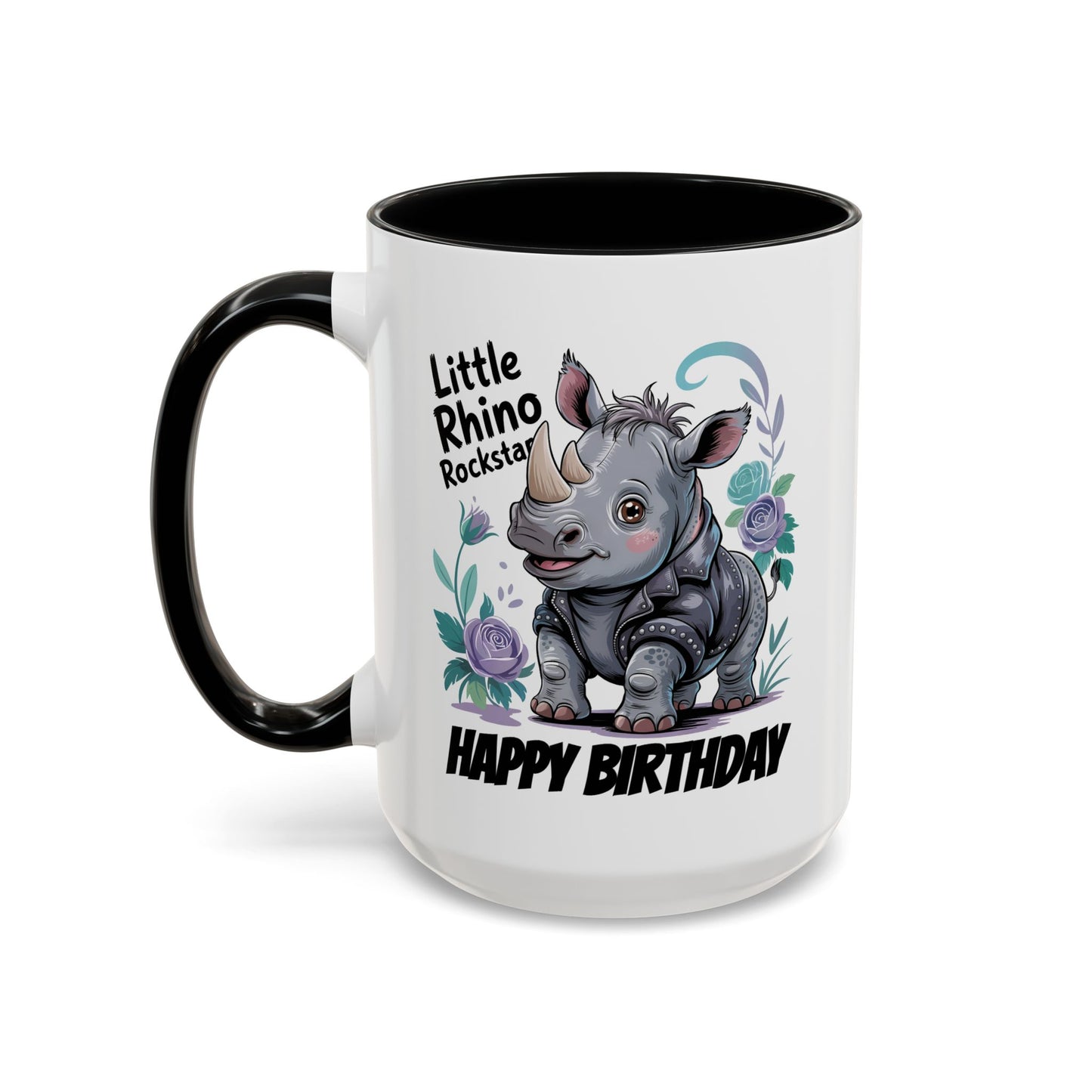 Birthday Mug - Happy Birthday Little Rhino Rockstar