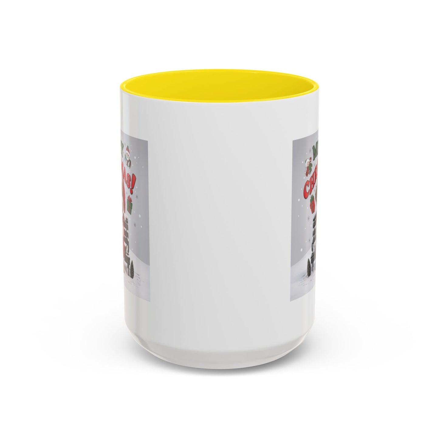 Christmas Mug - Merry Christmas Red Text Puppy Red Top