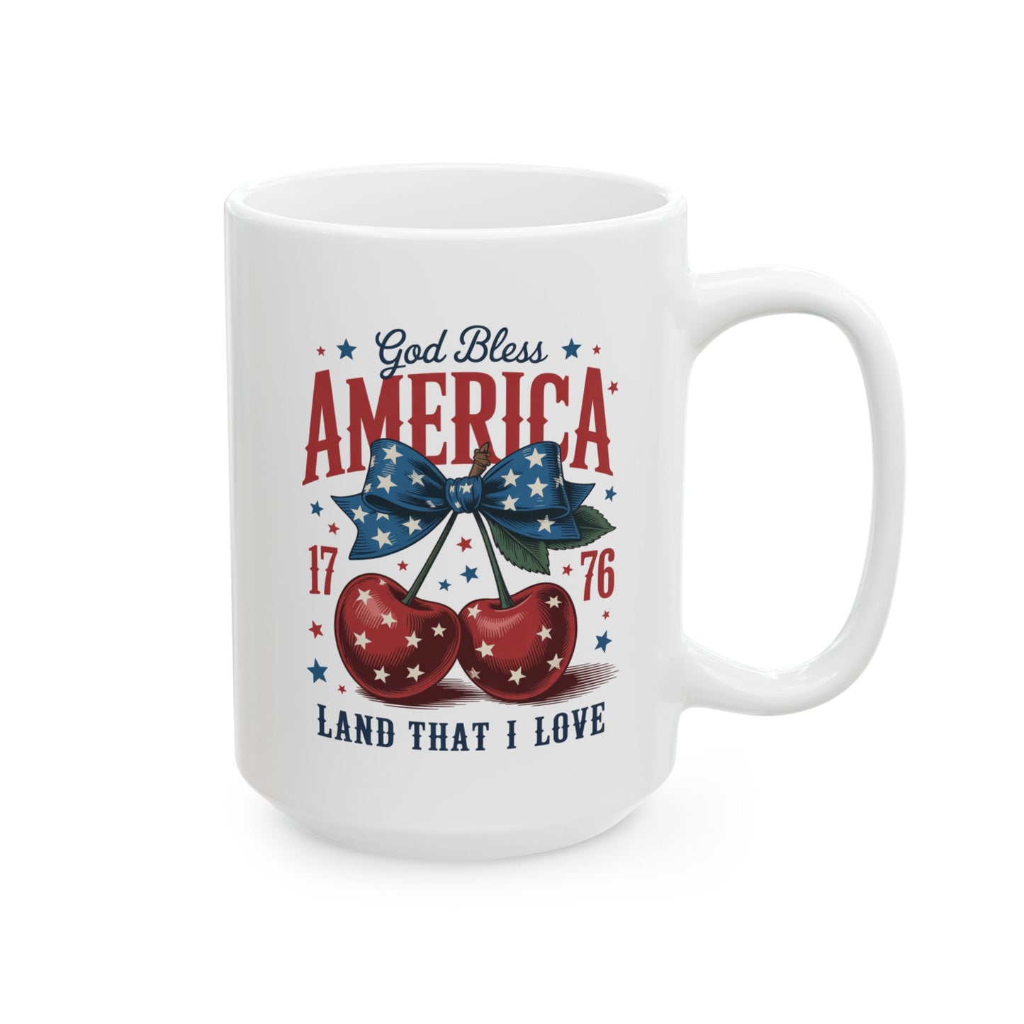 4th of July Mug - God Bless America Cherry