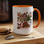 Christmas Mug - Happy Holidays Red Text Reindeer Santa Snowman Presents