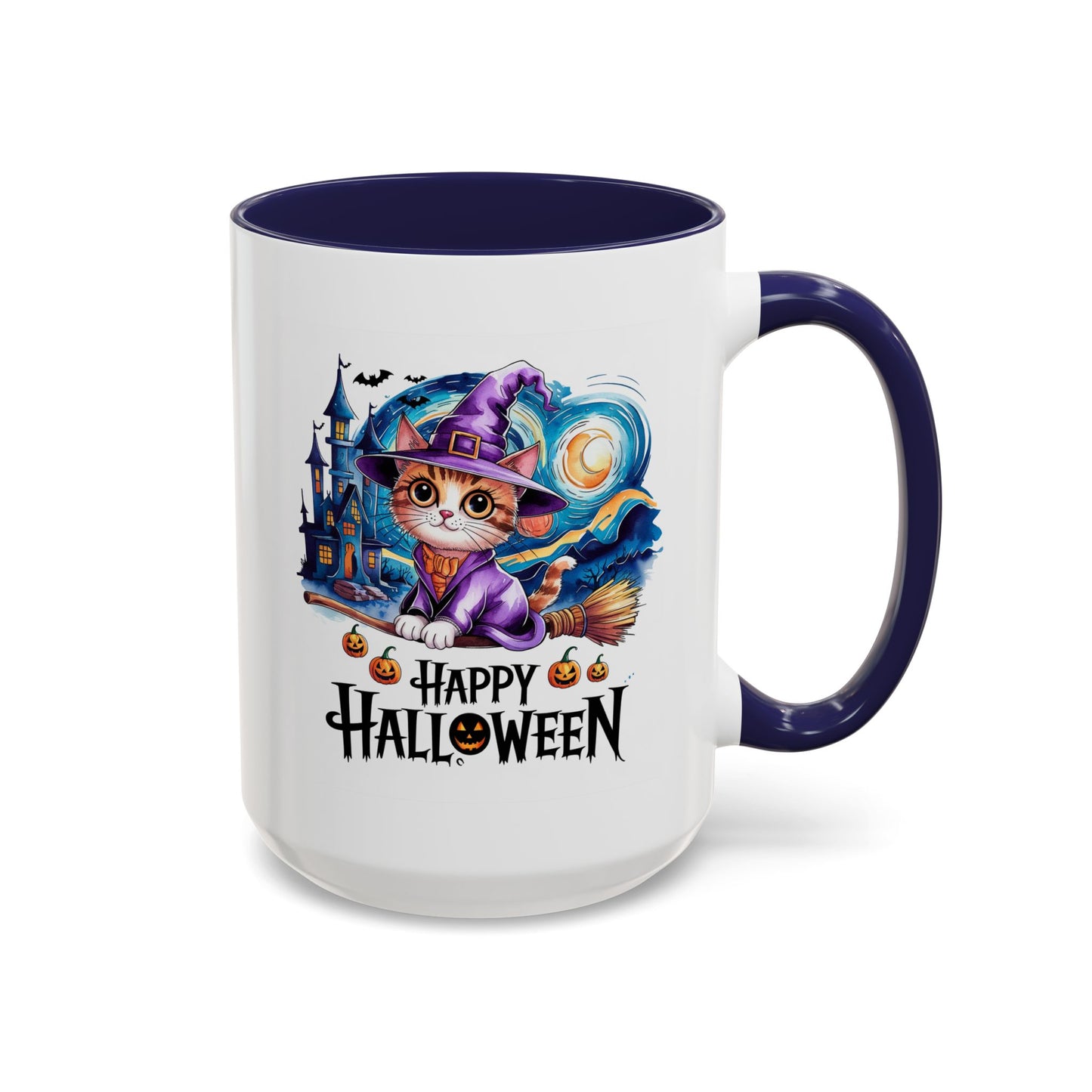 Halloween Mug - Happy Halloween Cat Witch