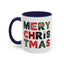 Christmas - Merry Christmas Black Red Green Patterned Text