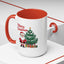 Christmas Mug - Merry Christmas Red Text Santa Tree Presents