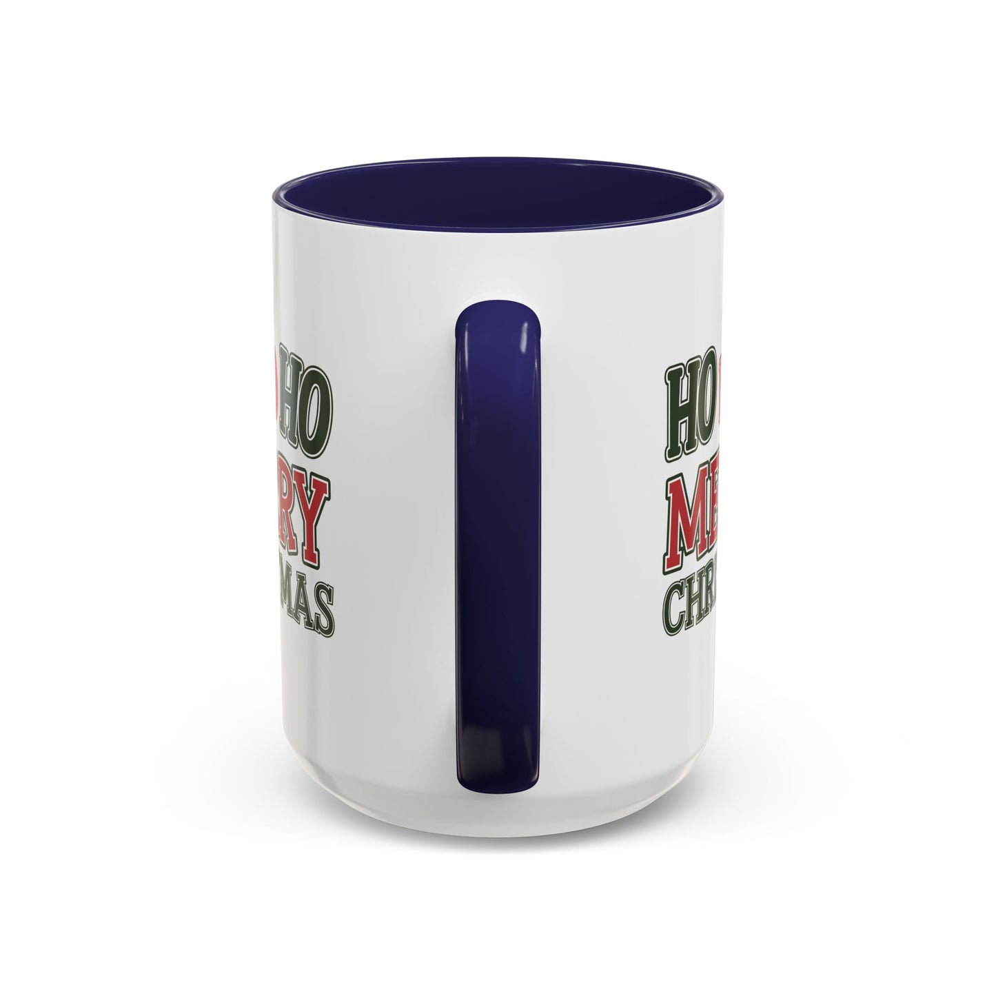 Christmas Mug - Ho Ho Ho Merry Christmas Green & Red Text