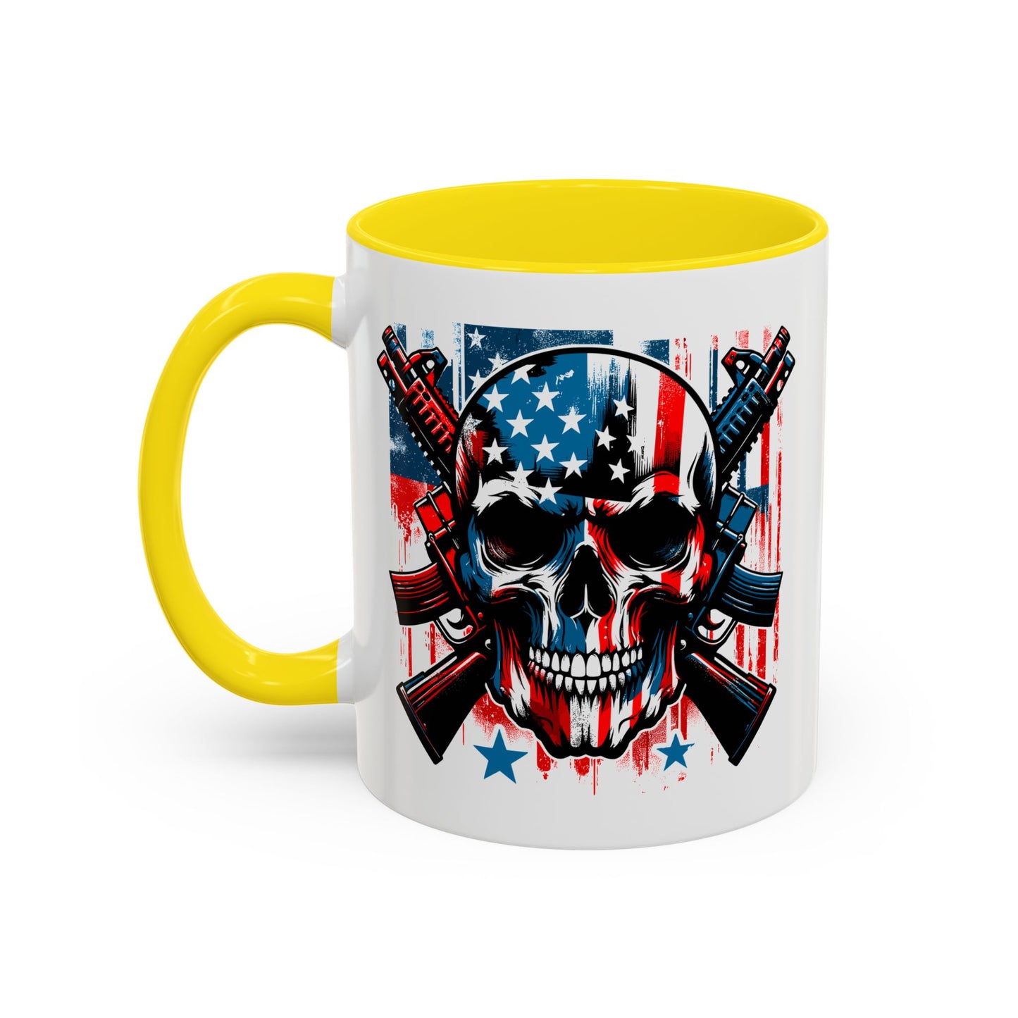 4th of July Mug - Skull With American Flag