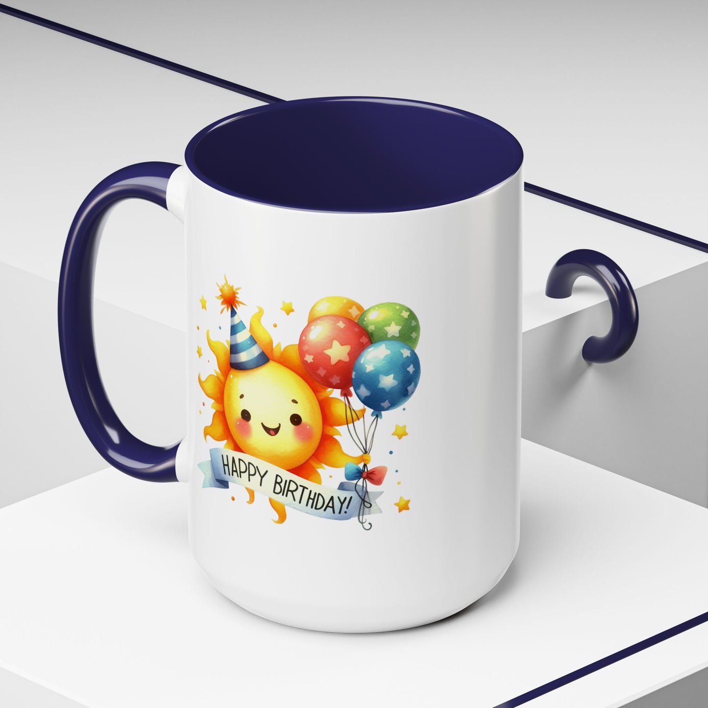 Birthday Mug - Happy Birthday Sun & Balloons