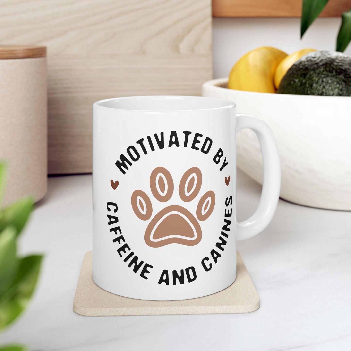 Animal Mug - Motivated By Caffeine and Canines