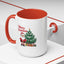 Christmas Mug - Merry Christmas Red Text Santa Tree Presents