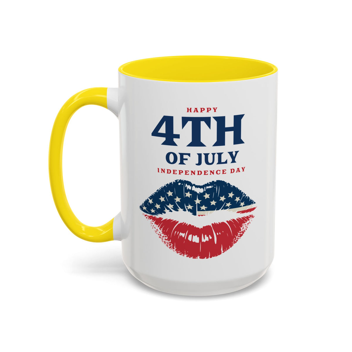 4th of July Mug - Happy 4th of July Flag Lips