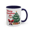 Christmas Mug - Merry Christmas Red Text Santa Tree Presents