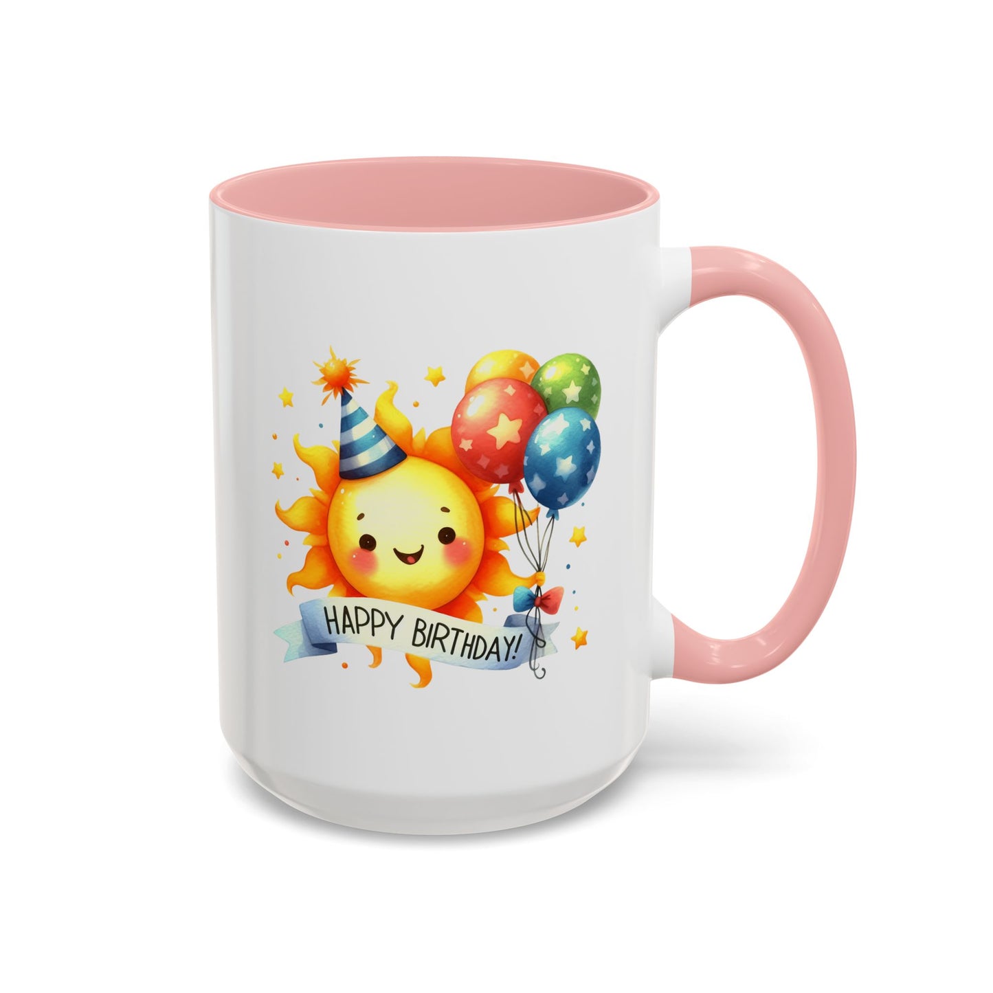Birthday Mug - Happy Birthday Sun & Balloons